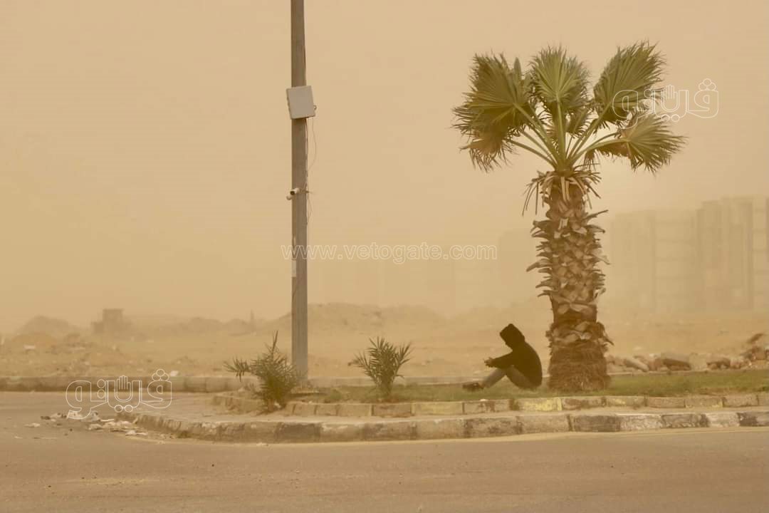 العاصفة الترابية في مدينة 6 أكتوبر بالجيزة (1)