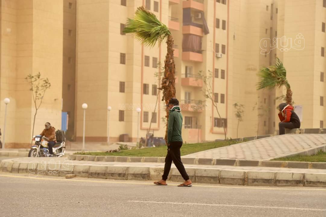 العاصفة الترابية في مدينة 6 أكتوبر بالجيزة (3)