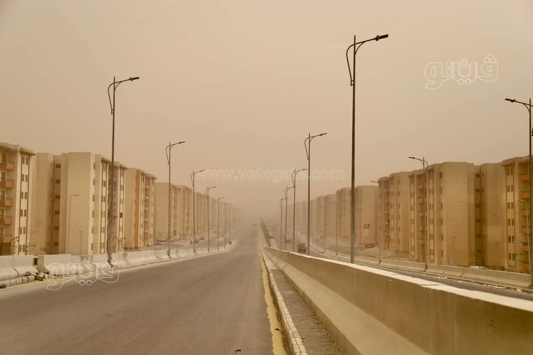 العاصفة الترابية في مدينة 6 أكتوبر بالجيزة (12)