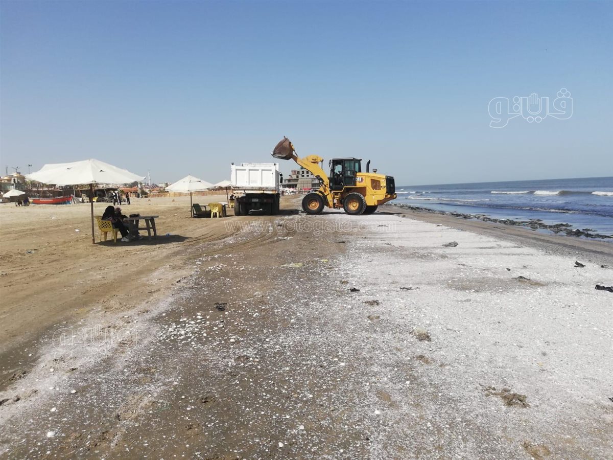 حملات مكثفه لتنظيف شواطئ بورسعيد، فيتو