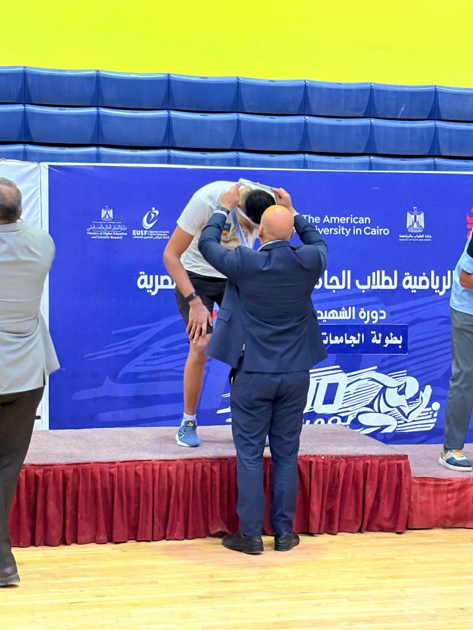 طلاب جامعة قناة السويس خلال البطولة،فيتو