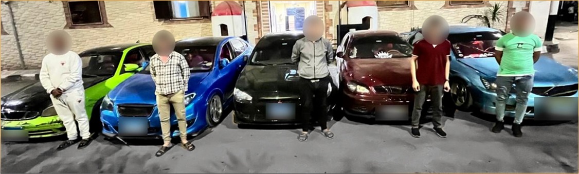 عرضوا حياتهم والمواطنين للخطر خلال احتفال بزفاف..ضبط 5 من قائدي السيارات بأسيوط لأداء حركات إستعراضية