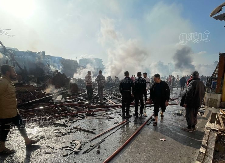  أثار حريق مغالق الأخشاب بالشرابية (6)