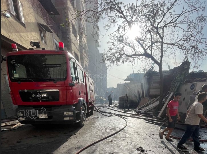  أثار حريق مغالق الأخشاب بالشرابية (13)