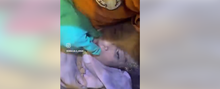 الطفلة الفلسطينية الحية تفتح عينيها، فيتو