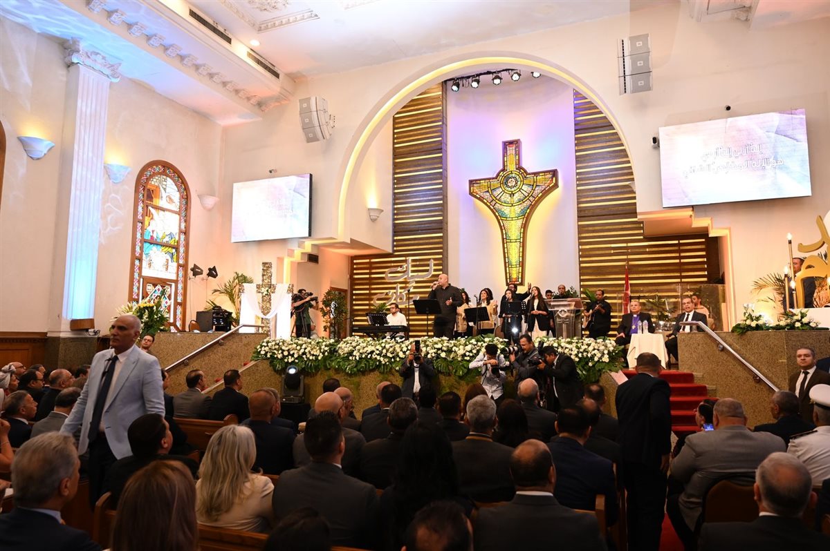 وزير الشباب والرياضة يشهد احتفالية الطائفة الإنجيلية بمناسبة عيد القيامة