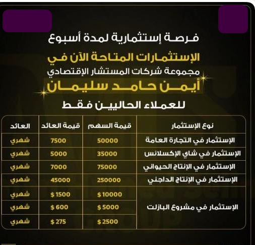 إعلان مزعوم بعوائد وهمية للمستريح الجديد، فيتو
