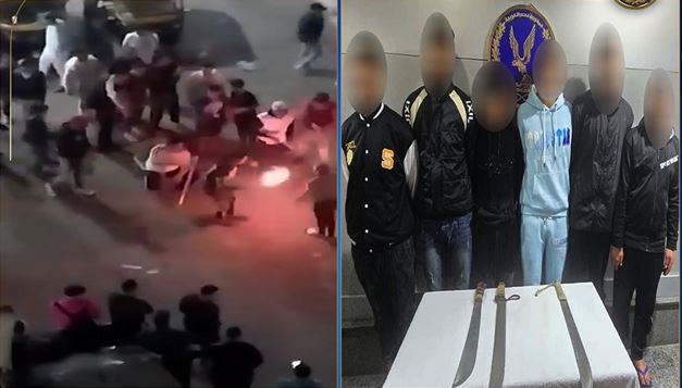 ضبط 6 أشخاص بحوزتهم أسلحة بيضاء بعد تداول فيديو يوثق الواقعة
