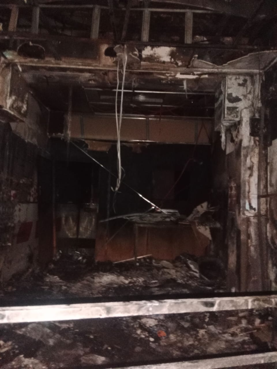 حريق بمحل مشويات بالقليوبية،صور 