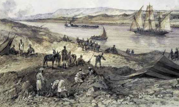 حفر قناة السويس علم 1859، فيتو