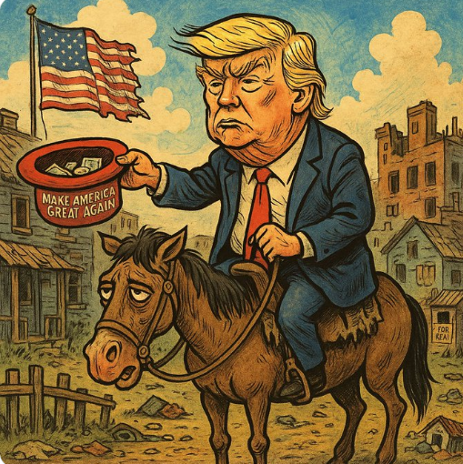 المصريون يرسمون صورة تخيلية لترامب، فيتو