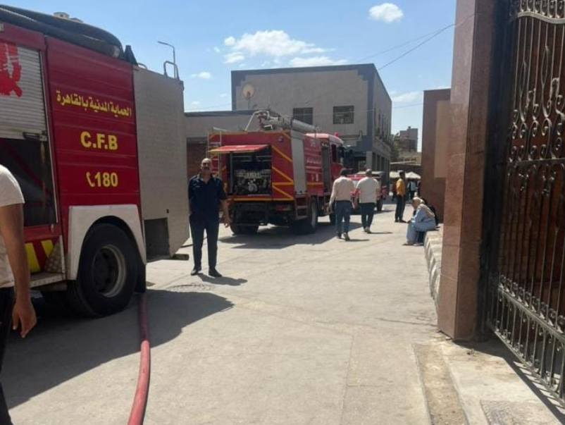 حريق قسم الرمد في أحد المستشفيات بالمطرية