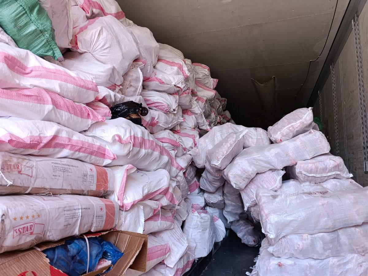 ضبط  هياكل دواحن غير صالحة للاستهلاك الادمي بالقليوبية،فيتو