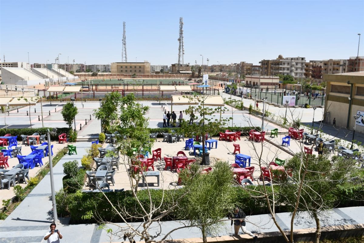 وزير الرياضة ومحافظ بني سويف يتفقدون الأنشطة والمشروعات داخل مركز التنمية الشبابية، فيتو 