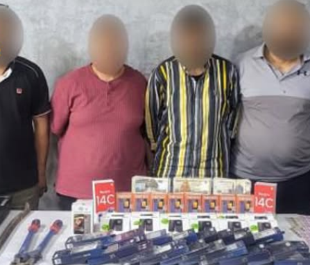 ضبط 3 أشخاص لسرقة هواتف وخزينة فرع إحدى الشركات بأبو النمرس