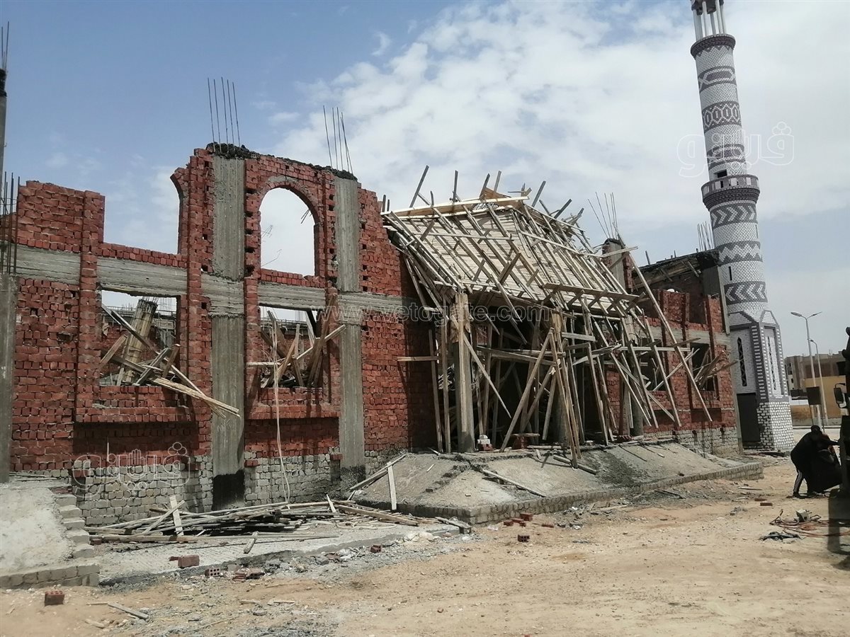 انهيار سقف مسجد ببني سويف