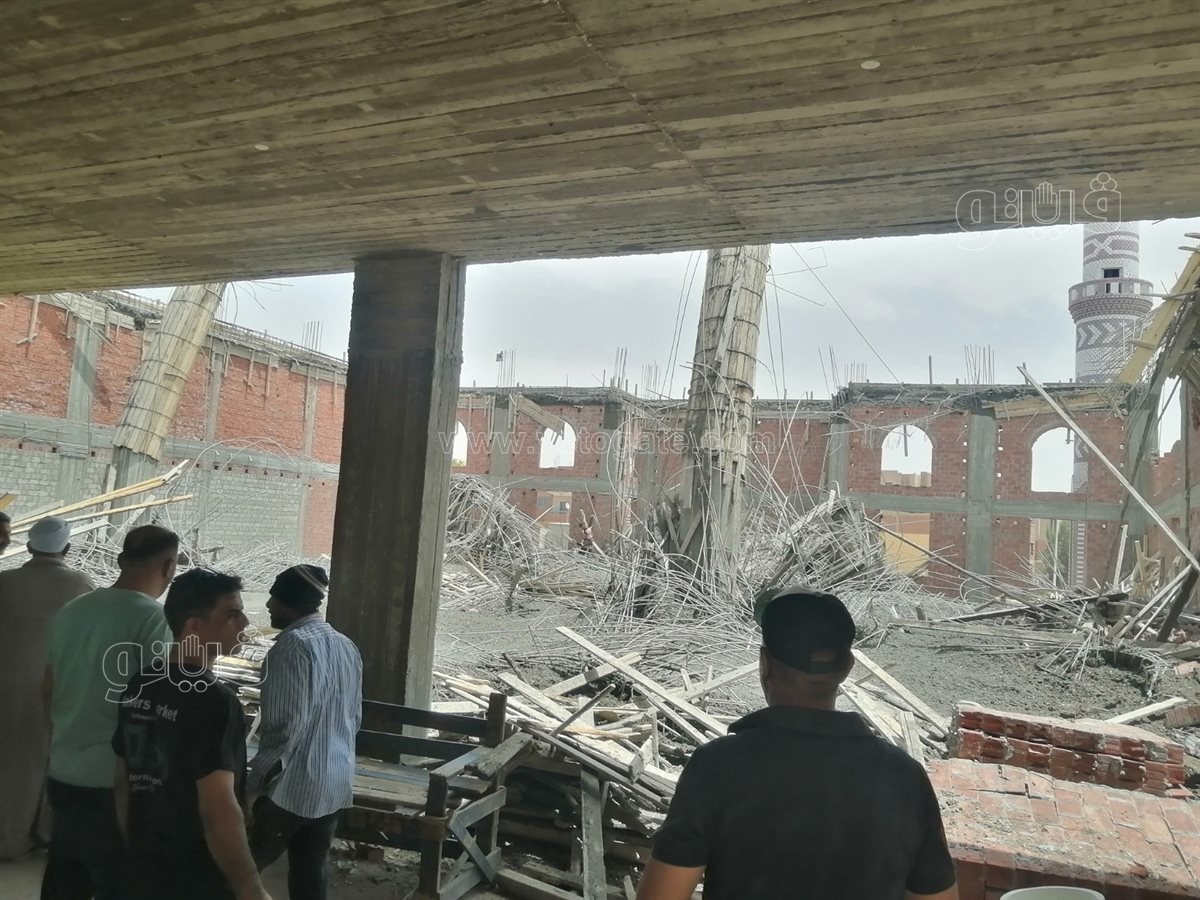 انهيار سقف مسجد ببني سويف