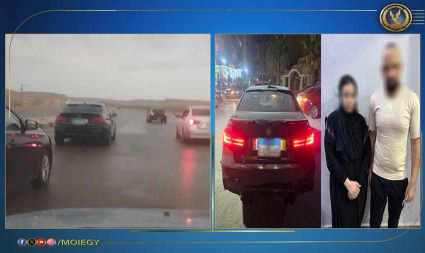 الامن يكشف حقيقة فيديو مشاجرة داخل سيارة على طريق سريع بالجيزة