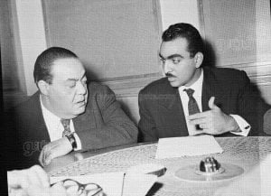 أحمد فراج مع كامل الشناوى فى احدى حلقات المائدة المستديرة