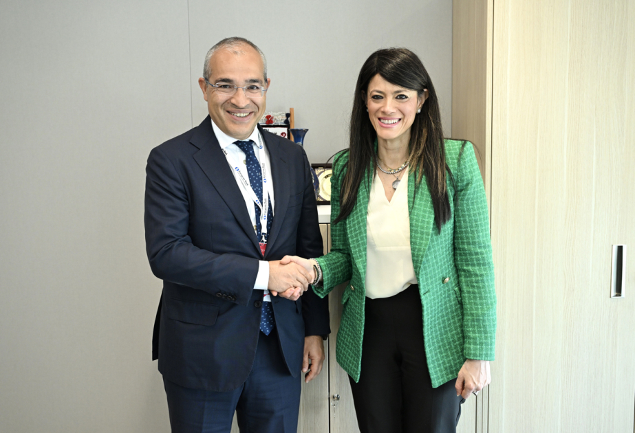 الدكتورة رانيا المشاط ووزير الاقتصاد بجمهورية أذربيجان
