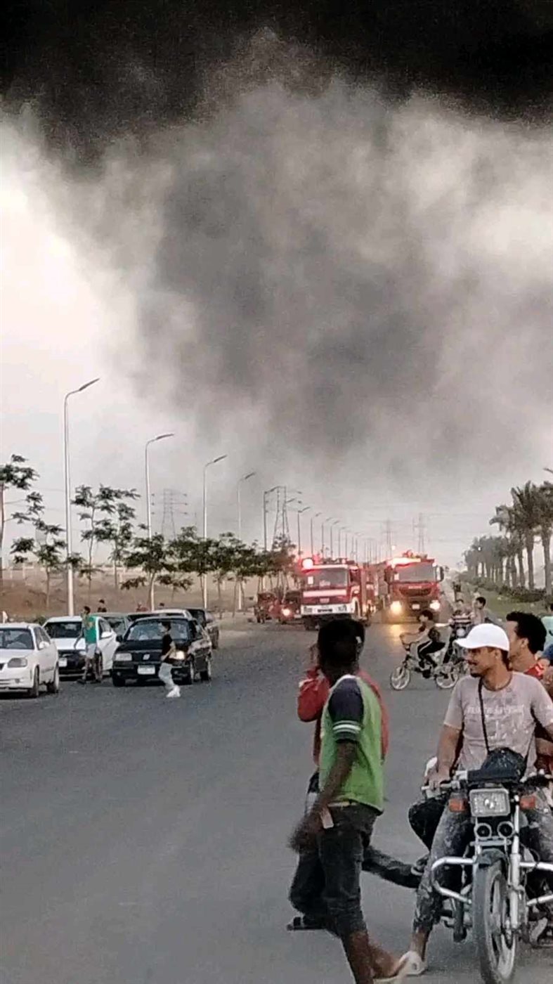 حريق يلتهم مقلب قمامة بالعاشرمن رمضان،فيتو
