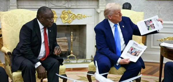 ترامب يحرج رئيس جنوب إفريقيا، فيتو