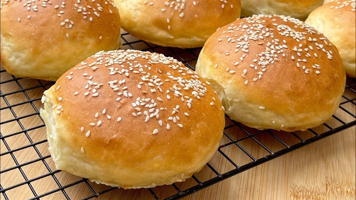 خبز البرجر البيتي