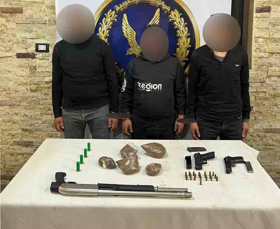 ضبط 3 عناصر جنائية بحوزتهم مواد مخدرة وأسلحة نارية فى السلام 