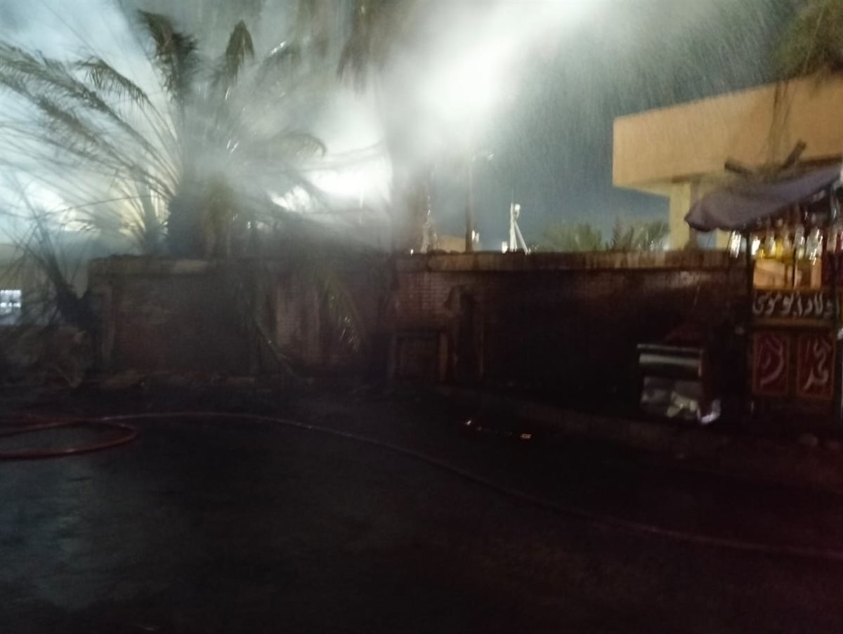 حريق بالقرب من مخزن مشروبات غازية بالقليوبية،فيتو