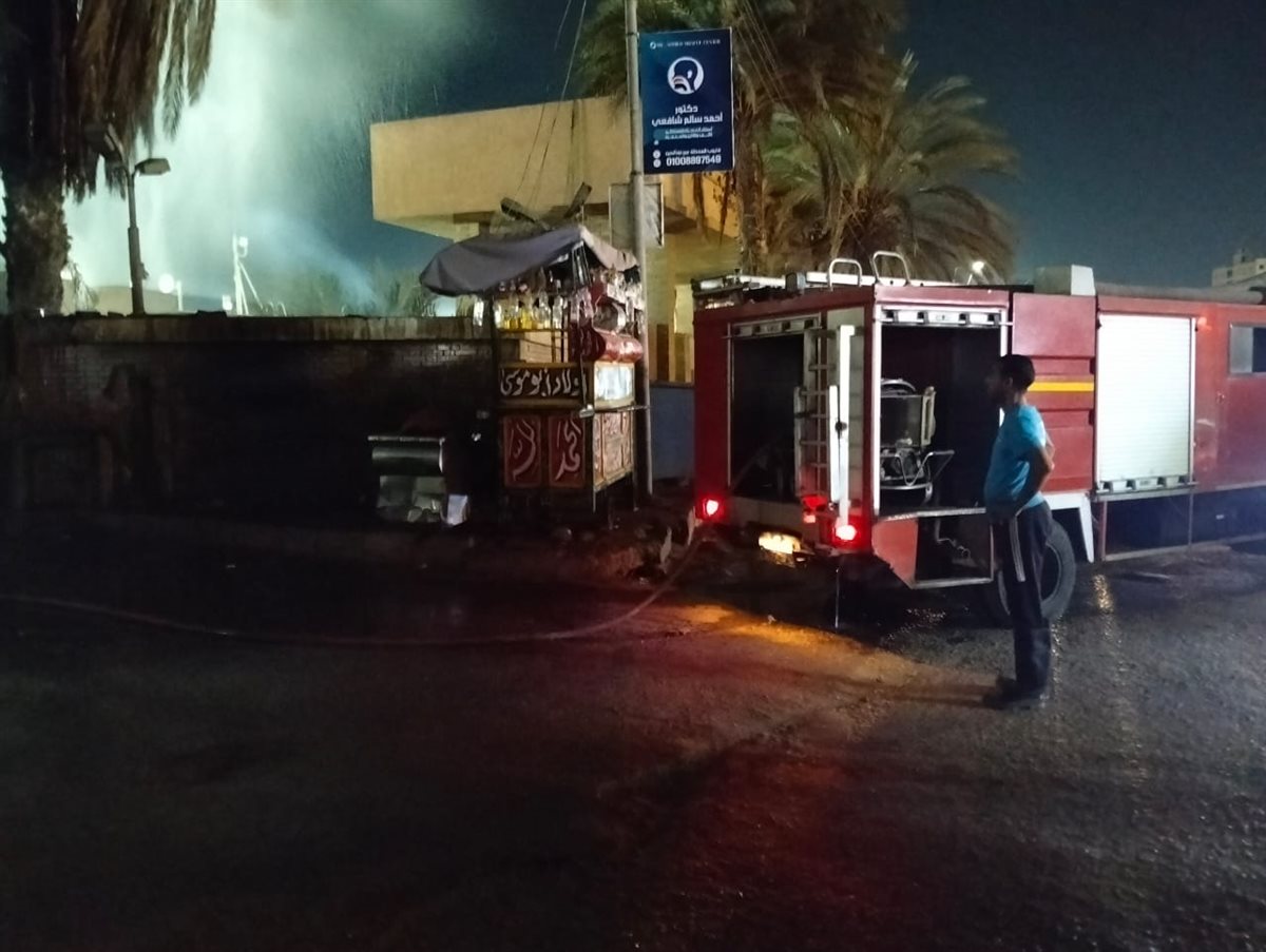 حريق بالقرب من مخزن مشروبات غازية بالقليوبية،فيتو