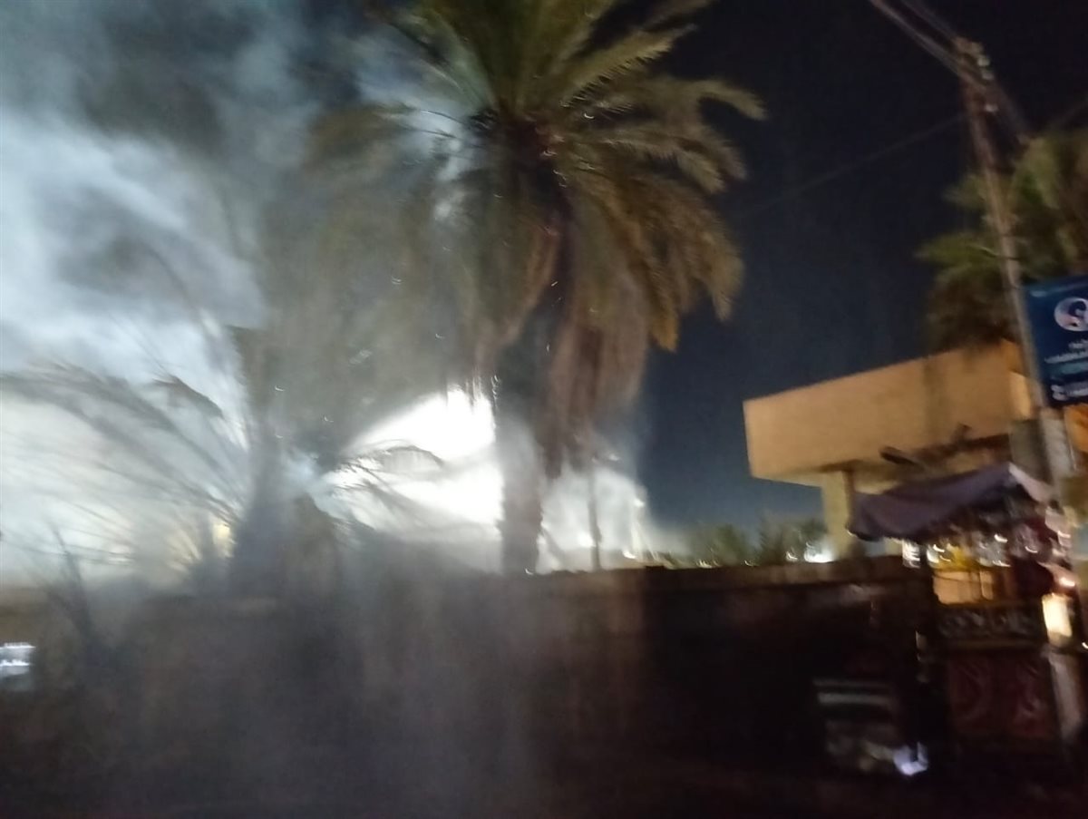 حريق بالقرب من مخزن مشروبات غازية بالقليوبية،فيتو