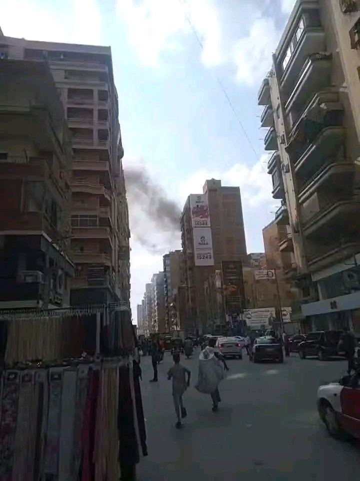 حريق هائل باحد الابراج السكنية بالزقازيق،فيتو