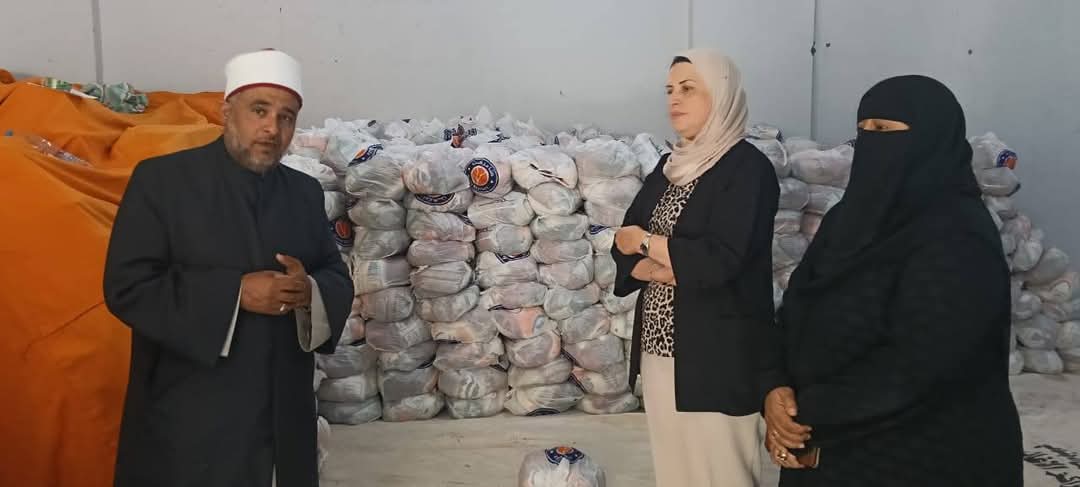 جانب من مراسم تسليم اللحوم، فيتو