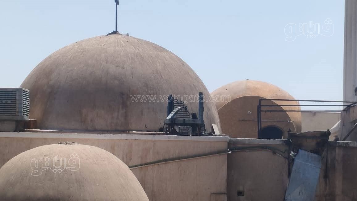 حريق كنسية العذراء بإسنا في الأقصر 7