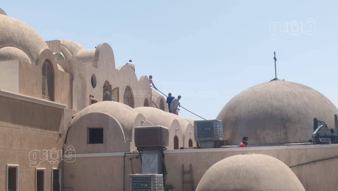 حريق كنسية العذراء بإسنا في الأقصر 5