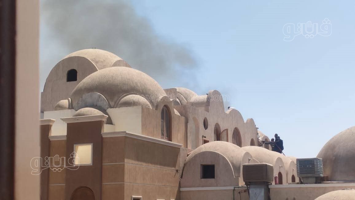 حريق كنسية العذراء بإسنا في الأقصر 4