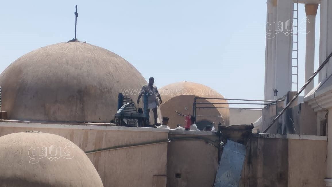 حريق كنسية العذراء بإسنا في الأقصر 2