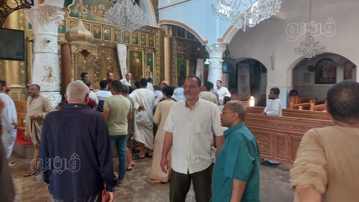 حريق كنسية العذراء في إسنا بالأقصر اليوم