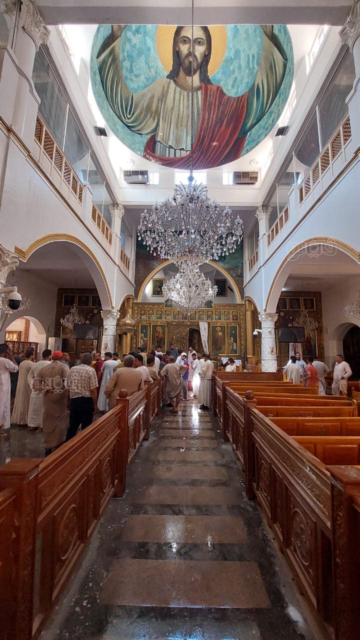 آثار حريق كنسية العذراء في إسنا بالأقصر 1