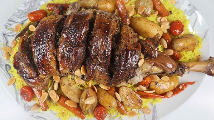 طريقة عمل الفخذة الضانى فى الفرن 