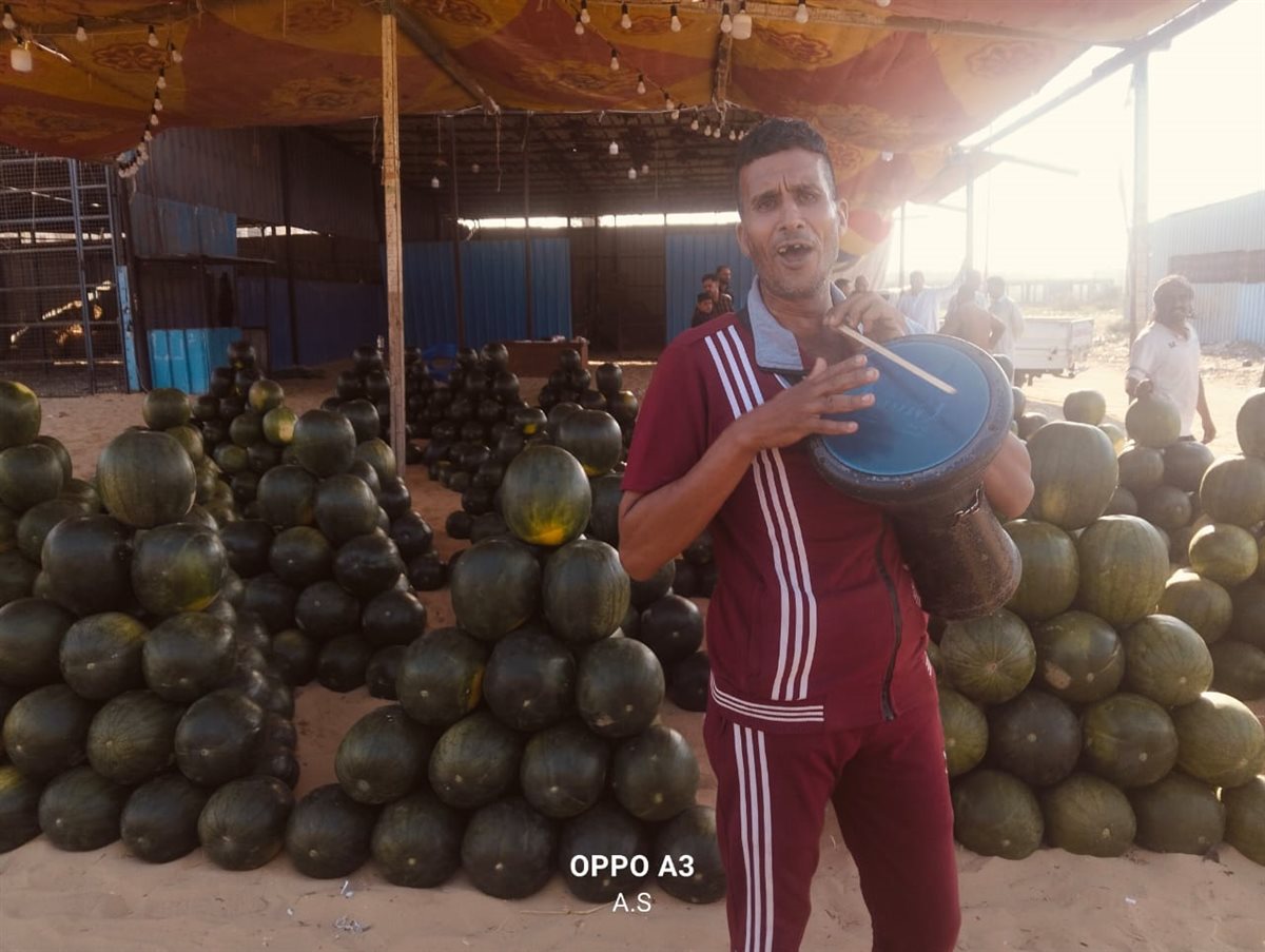 جانب من مزاد البطيخ بسوق المستقبل بالإسماعيلية، فيتو