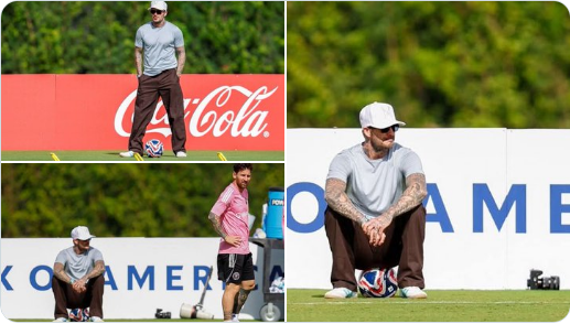 ديفيد بيكهام في مران فريقه إنتر إنتر ميامي، فيتو