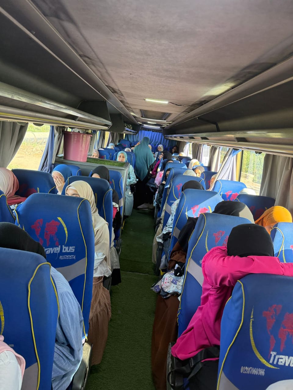 اتوبيسات نقل طلاب الثانوية العامة بشبين القناطر،فيتو