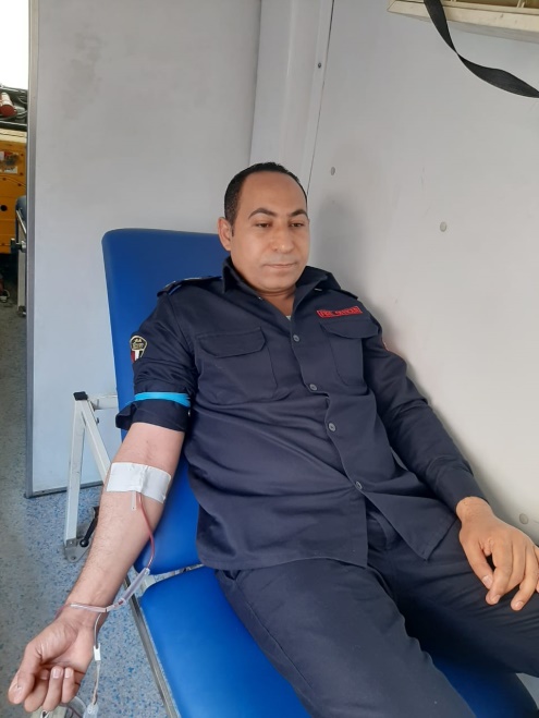 حملة للتبرع بالدم في مديرية أمن الأقصر