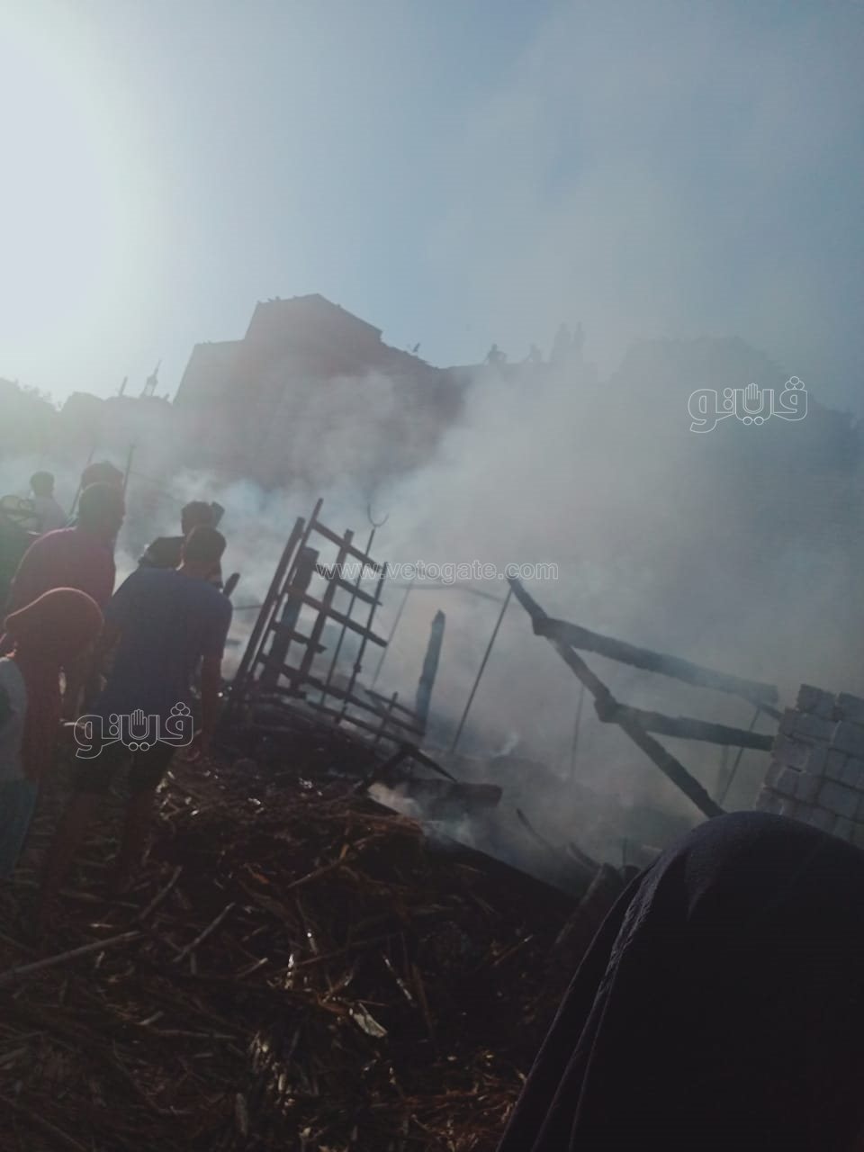 حريق يلتهم حظيرة ماشية بقرية بني عفان ببني سويف