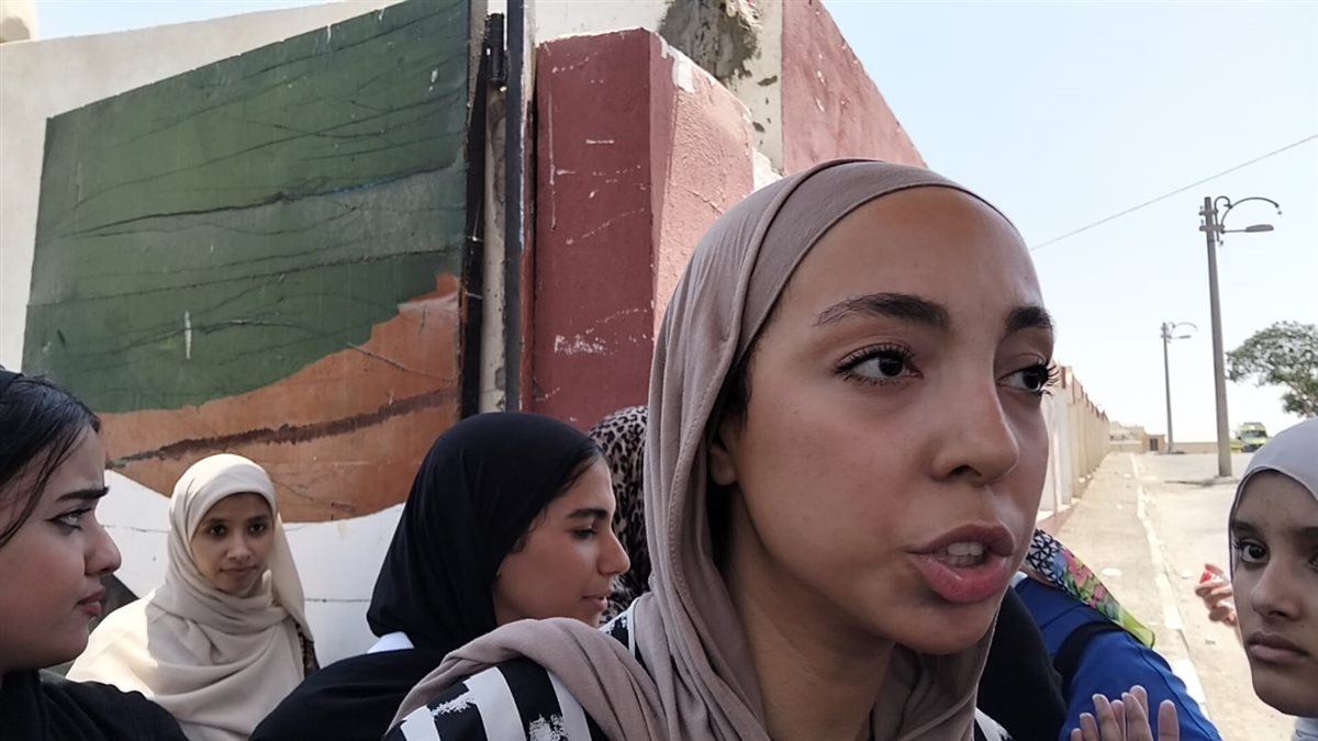 جانب من خروج الطلاب، فيتو