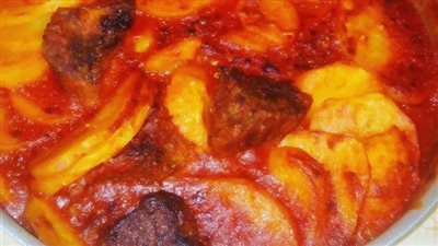 طريقة عمل صينية البطاطس باللحمة 