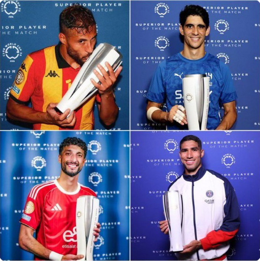 الرباعي العربي المتوج بجائزة رجل المباراة، فيتو