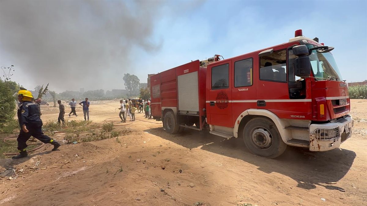 حريق بمخزن بالخانكة، فيتو