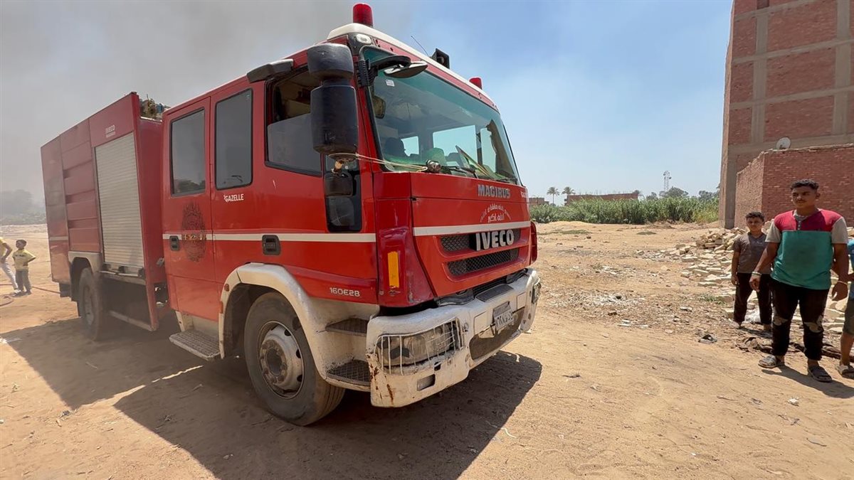 حريق بمخزن بالخانكة، فيتو